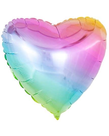 Сердце Нежная радуга 46см